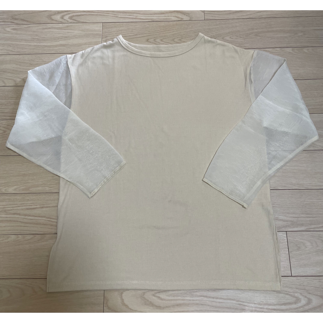 CAPRICIEUX LE'MAGE(カプリシューレマージュ)のCAPRICIEUX LE'MAGE　シアースリーブリブTシャツ レディースのトップス(Tシャツ(長袖/七分))の商品写真