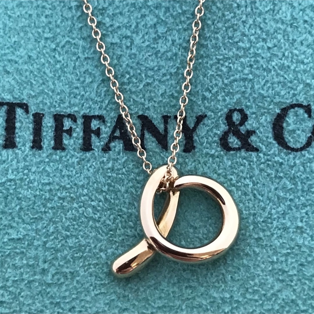 Tiffany K18PG イニシャルa ネックレス美品