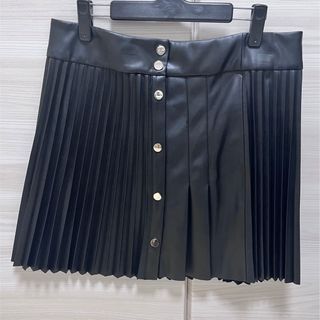 ザラ(ZARA)のZARA プリーツレザースカート(ミニスカート)