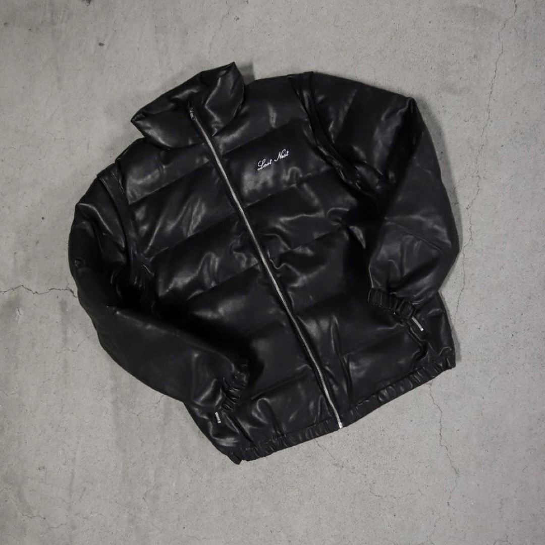 LAST NEST leather down jacket