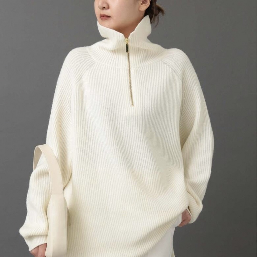 Deuxieme Classe】Half Zip Sweater フリーサイズ-