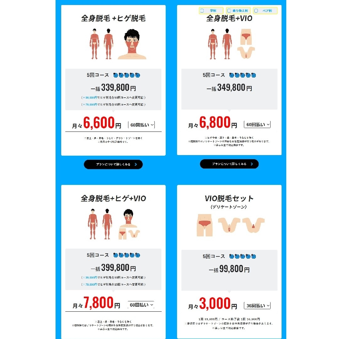 メンズリゼの紹介カード 高額謝礼60％ 最大12,000円 5％割引クーポン コスメ/美容のボディケア(脱毛/除毛剤)の商品写真