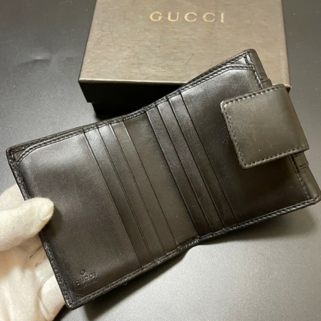 【週末大幅お値下げ】GUCCI グッチ 二つ折り財布