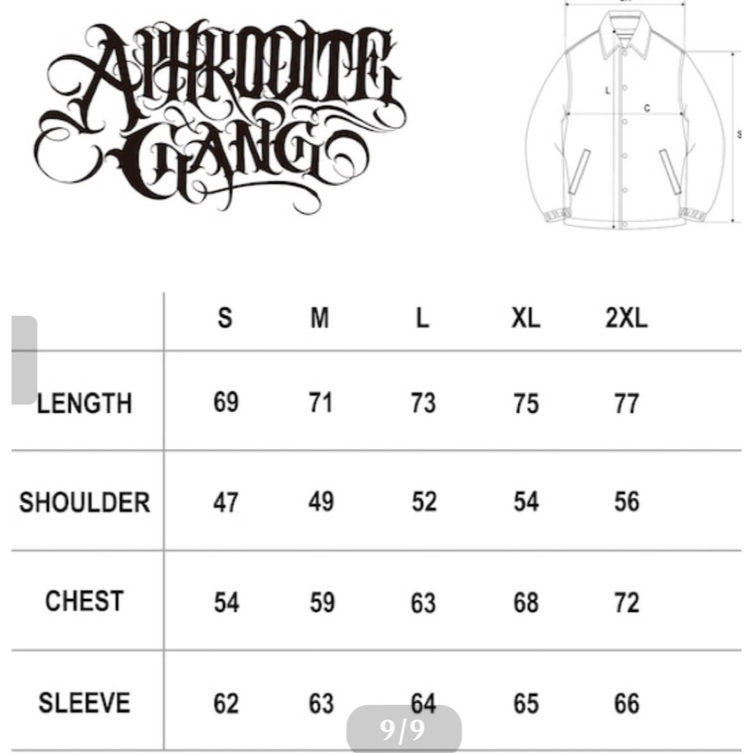 APHRODITE GANG HOLDINGS LOGO コーチジャケットの通販 by ひほ's shop