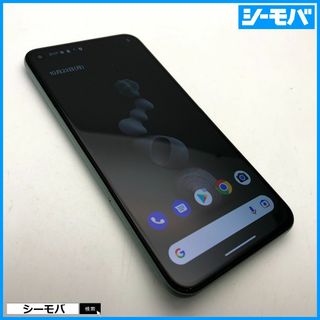 グーグル(Google)の1010 SIMフリー Google Pixel 5 128GB グリーン美品(スマートフォン本体)