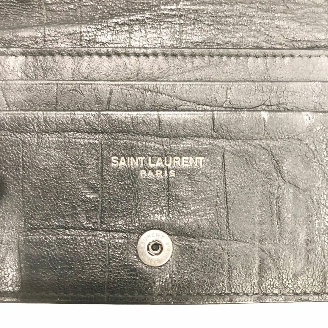 Saint Laurent サンローラン  カードケース クロコエンボスレザー 529887 型押しレザー 22040428 YM 7