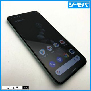 グーグル(Google)の1011 SIMフリー Google Pixel 5 128GB グリーン美品(スマートフォン本体)