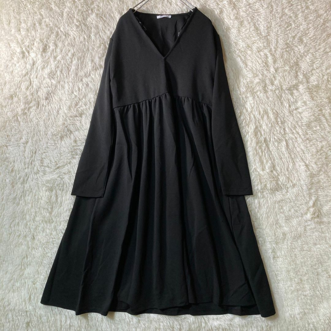 ZARA - 極美品 ZARA ザラ ロングワンピース 黒 ブラック Aライン ZARA - 極美品 ZARA ザラ ロングワンピース 黒 ブラック Aライン