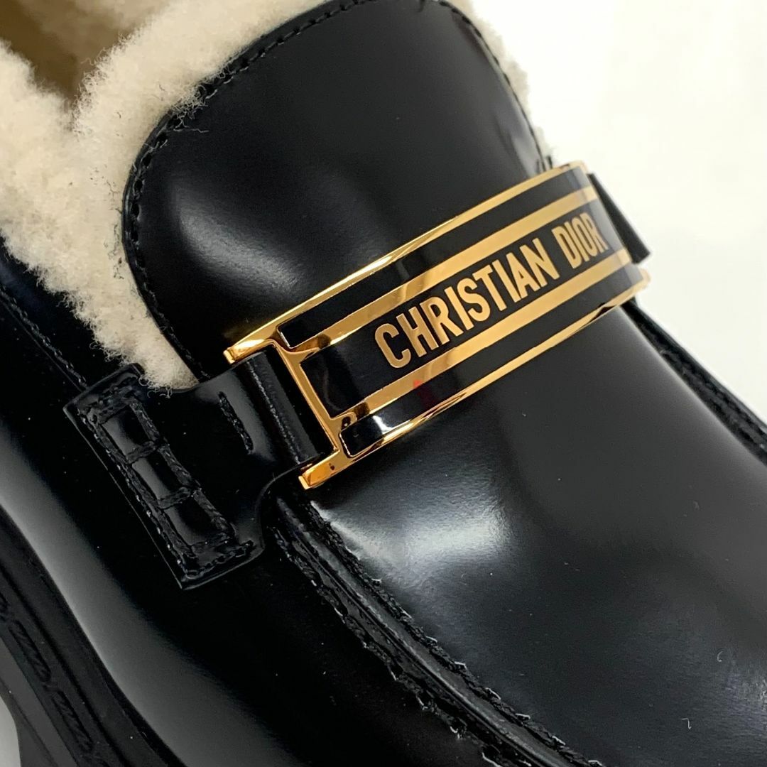 Christian Dior(クリスチャンディオール)の6922 未使用 クリスチャンディオール DIOR CODE レザー ローファー レディースの靴/シューズ(ローファー/革靴)の商品写真