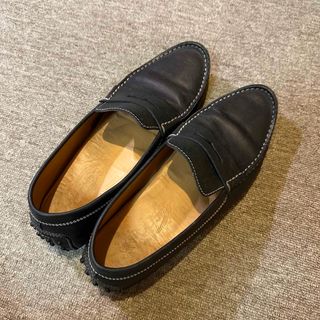 トッズ(TOD'S)のTOD’S トッズ　ドライビングシューズ　コインローファー　シボ　ブラウン　9(ドレス/ビジネス)