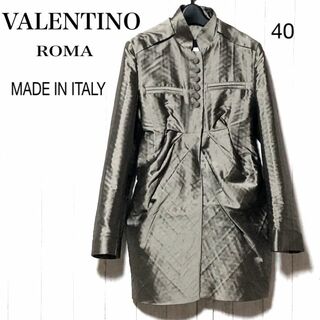 ヴァレンティノ(VALENTINO)のVALENTINO ROMA デザインコート/ヴァレンティノローマ シルク混(スプリングコート)