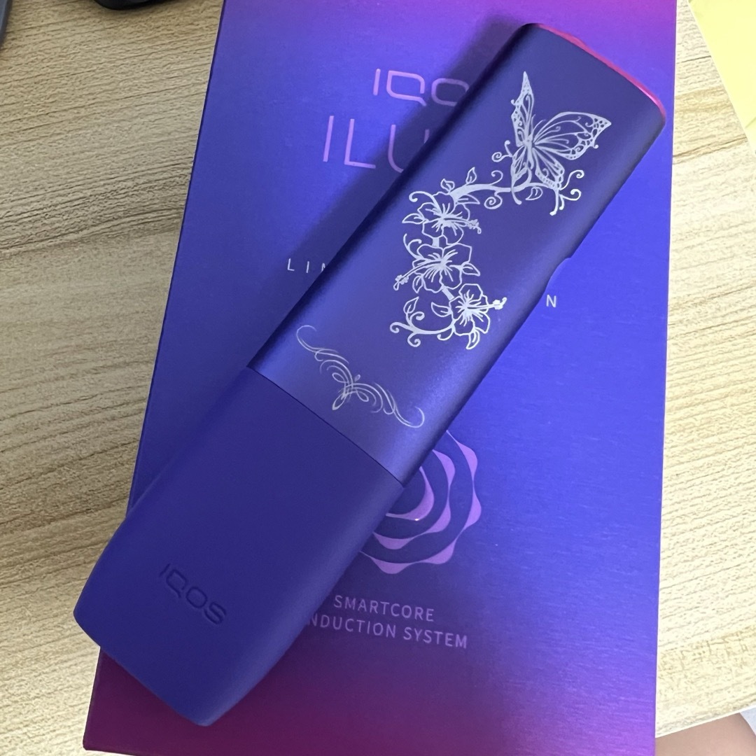 iQOS ILUMA ONE レーザー加工 アゲハ蝶ネオン アイコスイルマ ワン