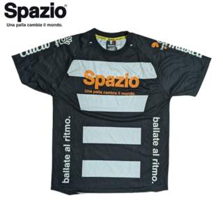 スパッツィオ(Spazio)のSPAZIO ブラック ホワイト プラクティスシャツ フットボールシャツ(Tシャツ/カットソー(半袖/袖なし))