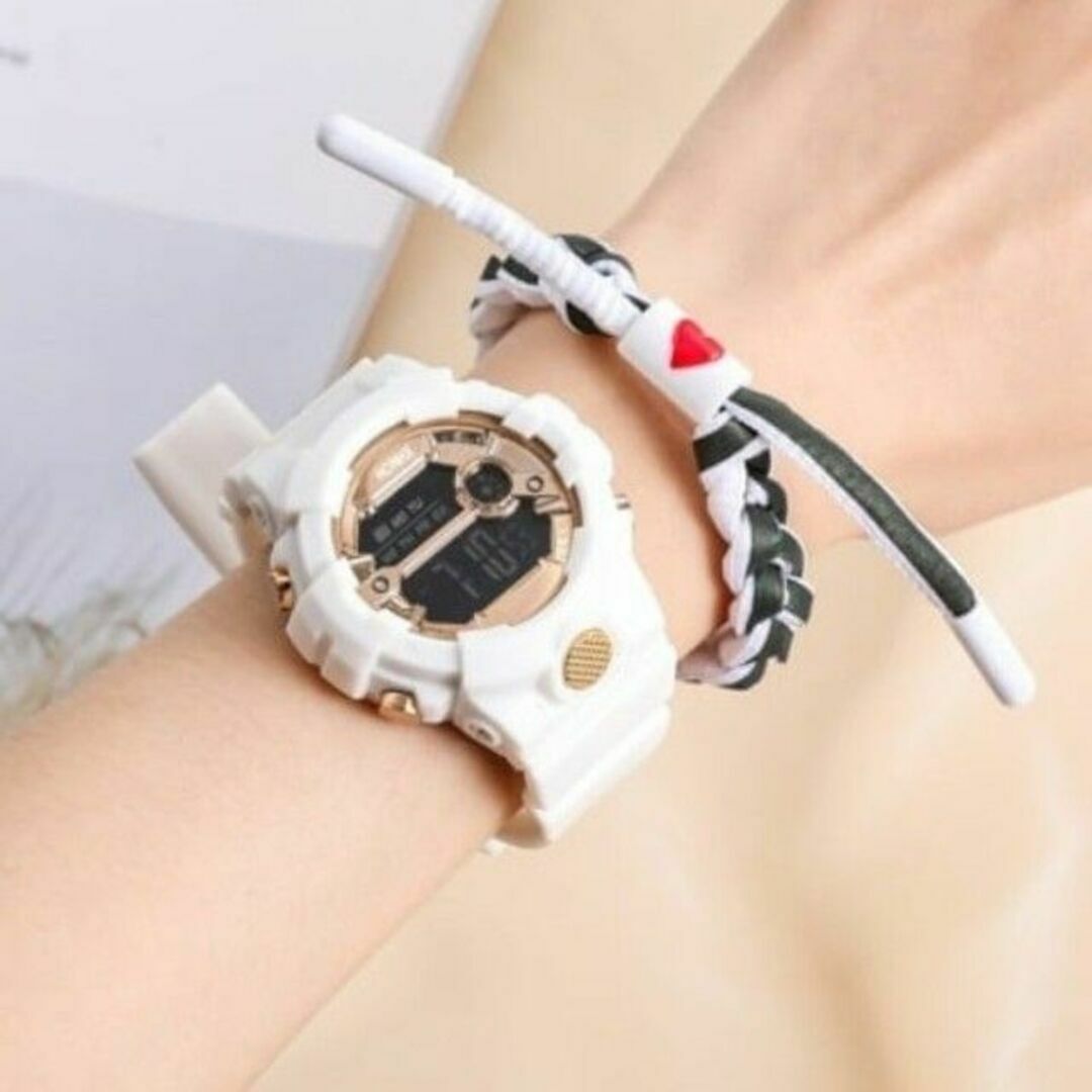 新品 メンズ レディース&ボーイズ ガールズ 腕時計デジタル多機能LED 白 メンズの時計(腕時計(デジタル))の商品写真