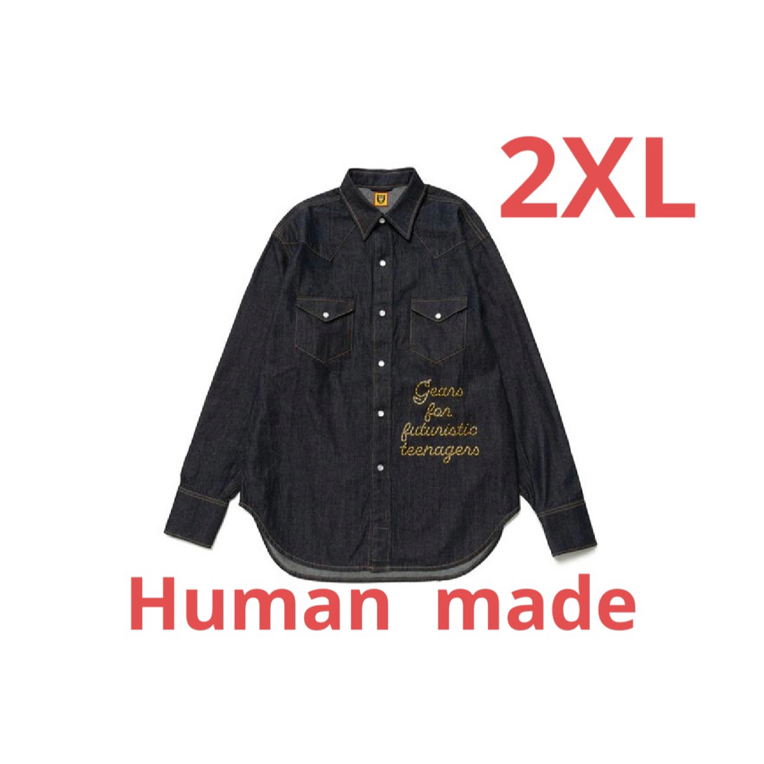 HM25SH009素材HUMAN MADE デニム シャツ 2XL  新品 未開封 未使用 国内正規品
