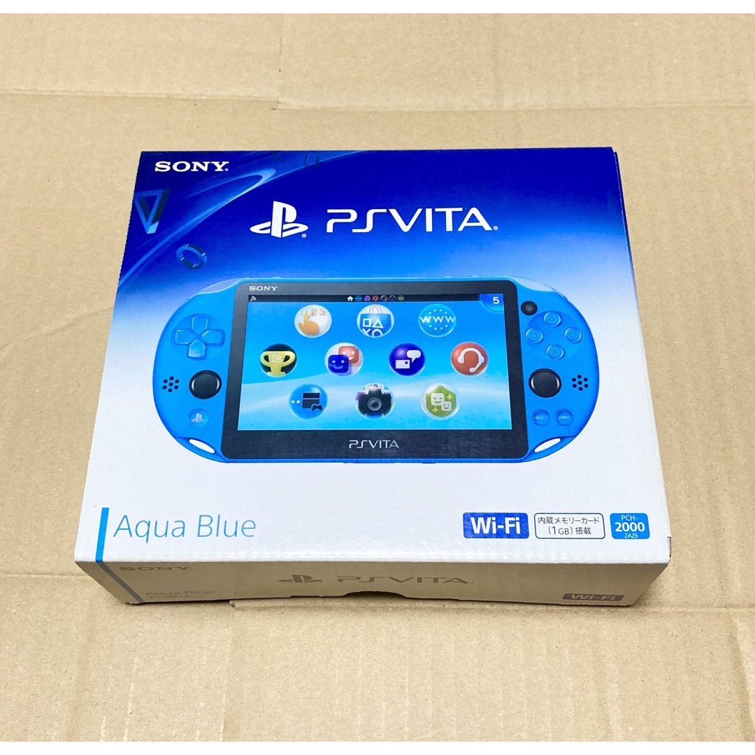 PlayStation Vita(プレイステーションヴィータ)の【新品未使用品】PS Vita PCH-2000ZA23 アクアブルー   エンタメ/ホビーのゲームソフト/ゲーム機本体(携帯用ゲーム機本体)の商品写真