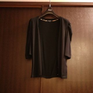 BURBERRY 美品バーバリーロンドン ロングカーディガン ネイビー