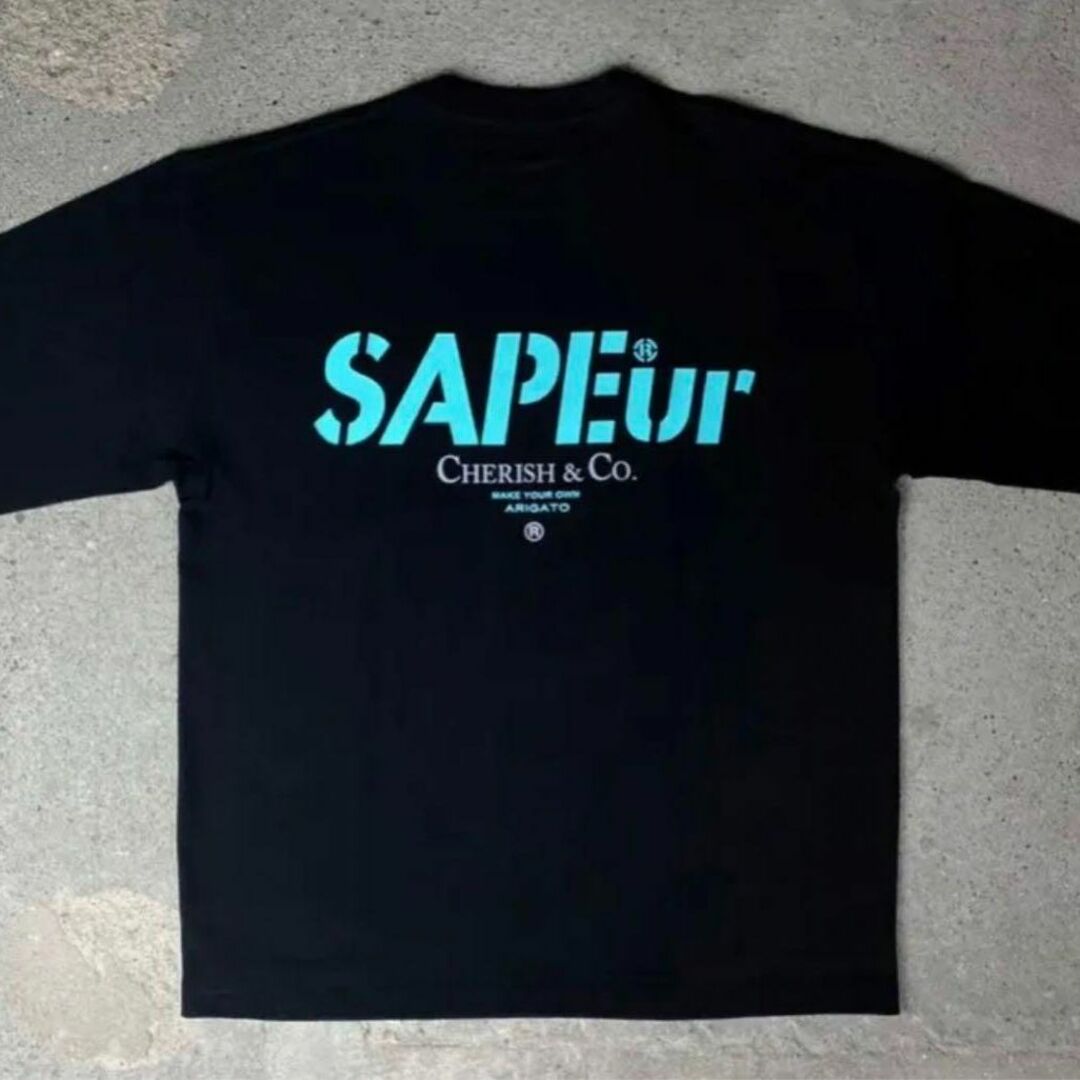 SAPEur CHERISH＆CO L/S TEE ブラック Lの通販 by たろ's shop｜ラクマ