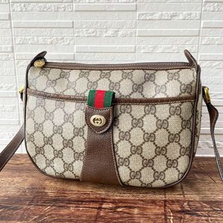 グッチ(Gucci)のグッチ シェリーライン インターロッキング PVC×レザー ショルダー バッグ(ショルダーバッグ)