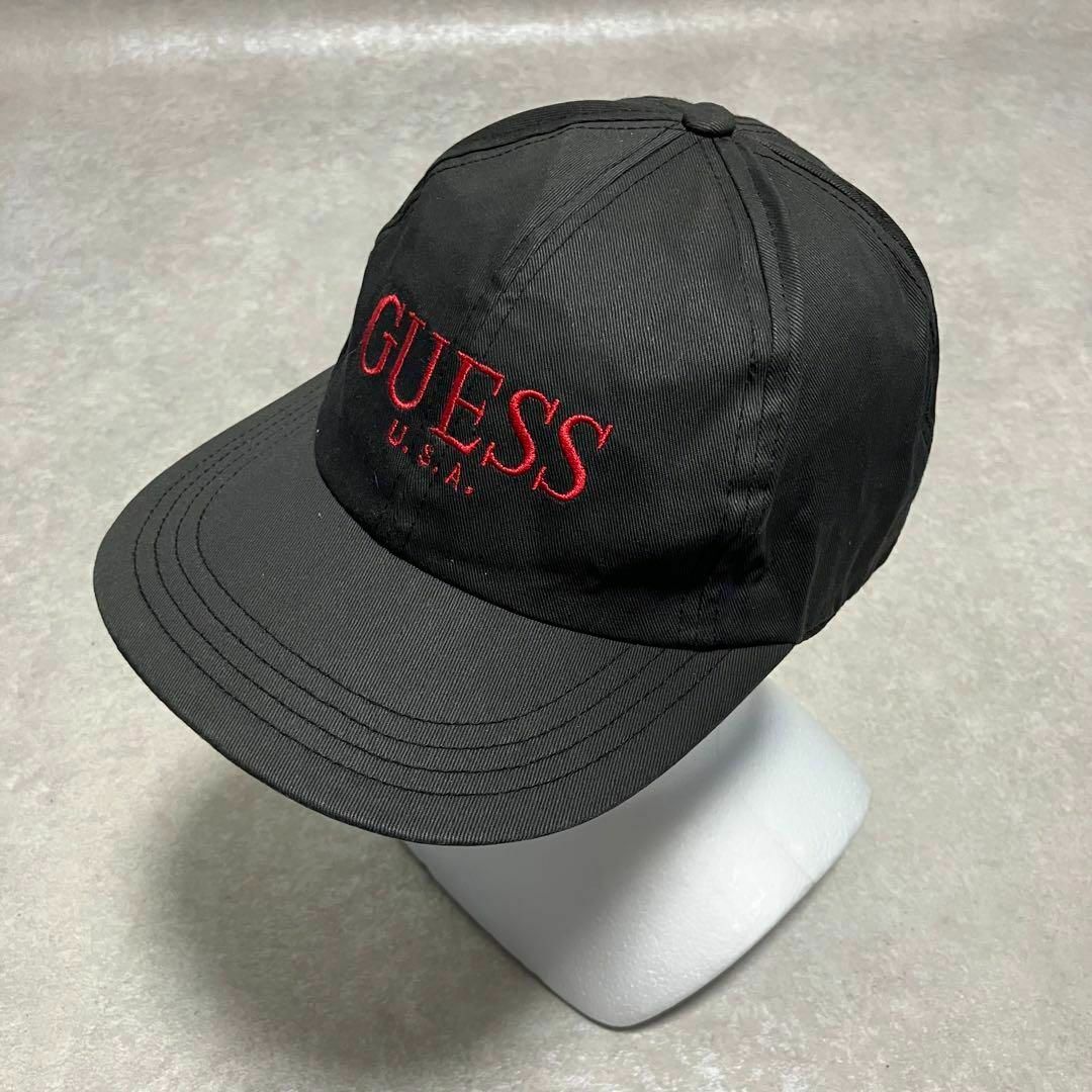 90s guess ゲス ブランド ロゴ 企業 キャップ 帽子 ブラック