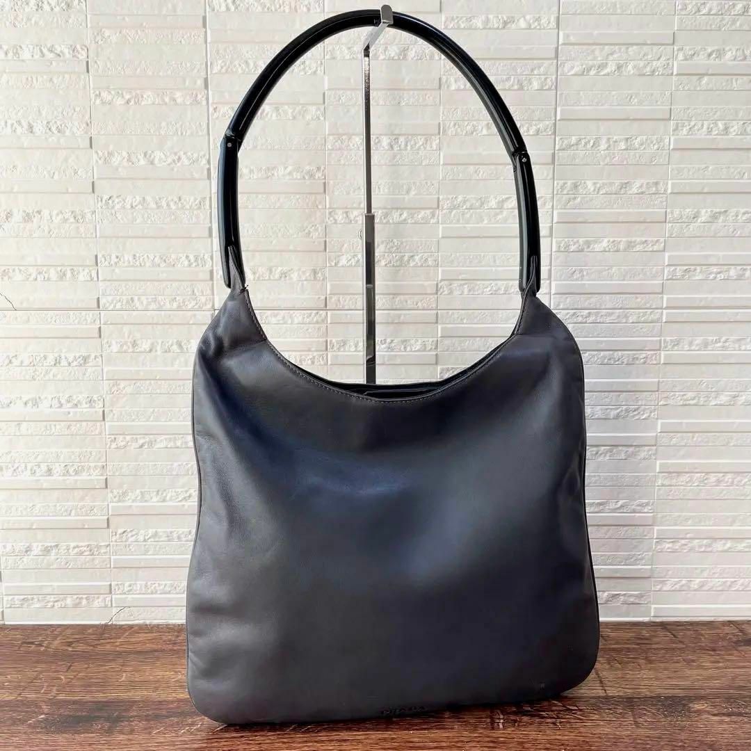 プラダ レザー ワン ショルダー ハンド トート バッグ プラスチック