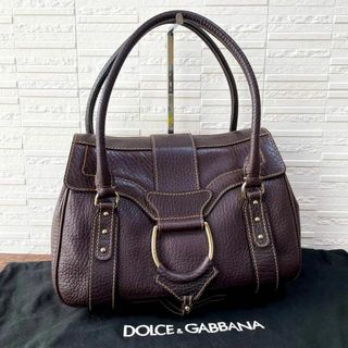 美品 ドルチェ&ガッバーナ DG レザー ハンド トート バッグ ゴールド金具
