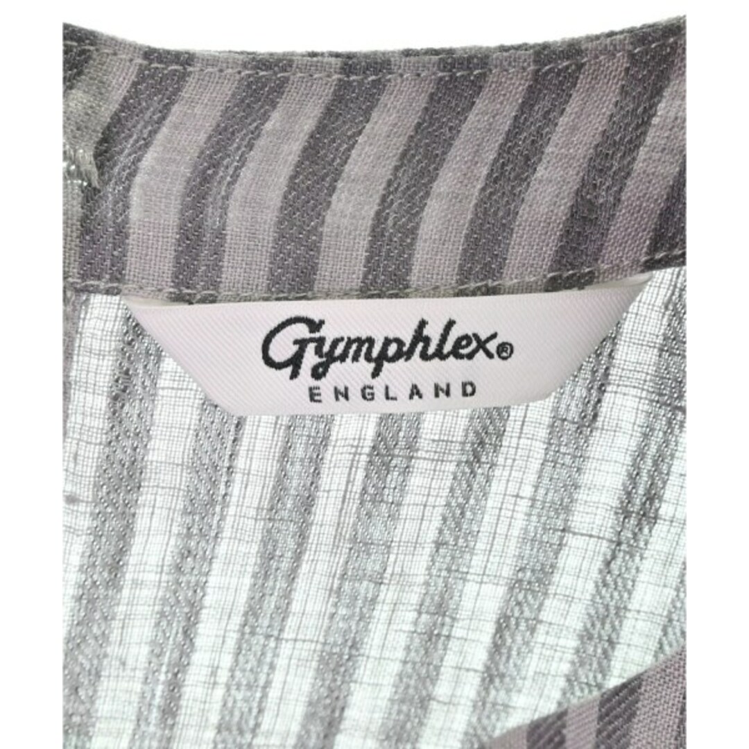 GYMPHLEX(ジムフレックス)のGymphlex ワンピース 14(M位) グレー系(ストライプ) 【古着】【中古】 レディースのワンピース(ひざ丈ワンピース)の商品写真