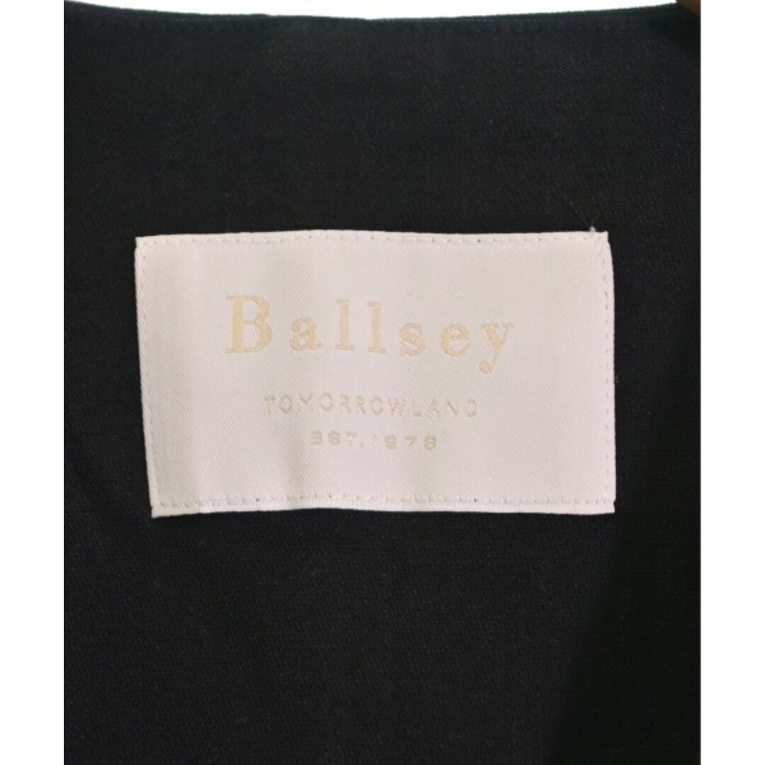 Ballsey(ボールジィ)のBallsey ボールジー ノーカラージャケット 34(S位) 黒 【古着】【中古】 レディースのジャケット/アウター(ノーカラージャケット)の商品写真