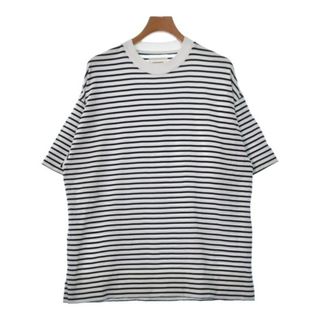 マーカ(marka)のmarka マーカ Tシャツ・カットソー 1(S位) 白x黒(ボーダー) 【古着】【中古】(Tシャツ/カットソー(半袖/袖なし))