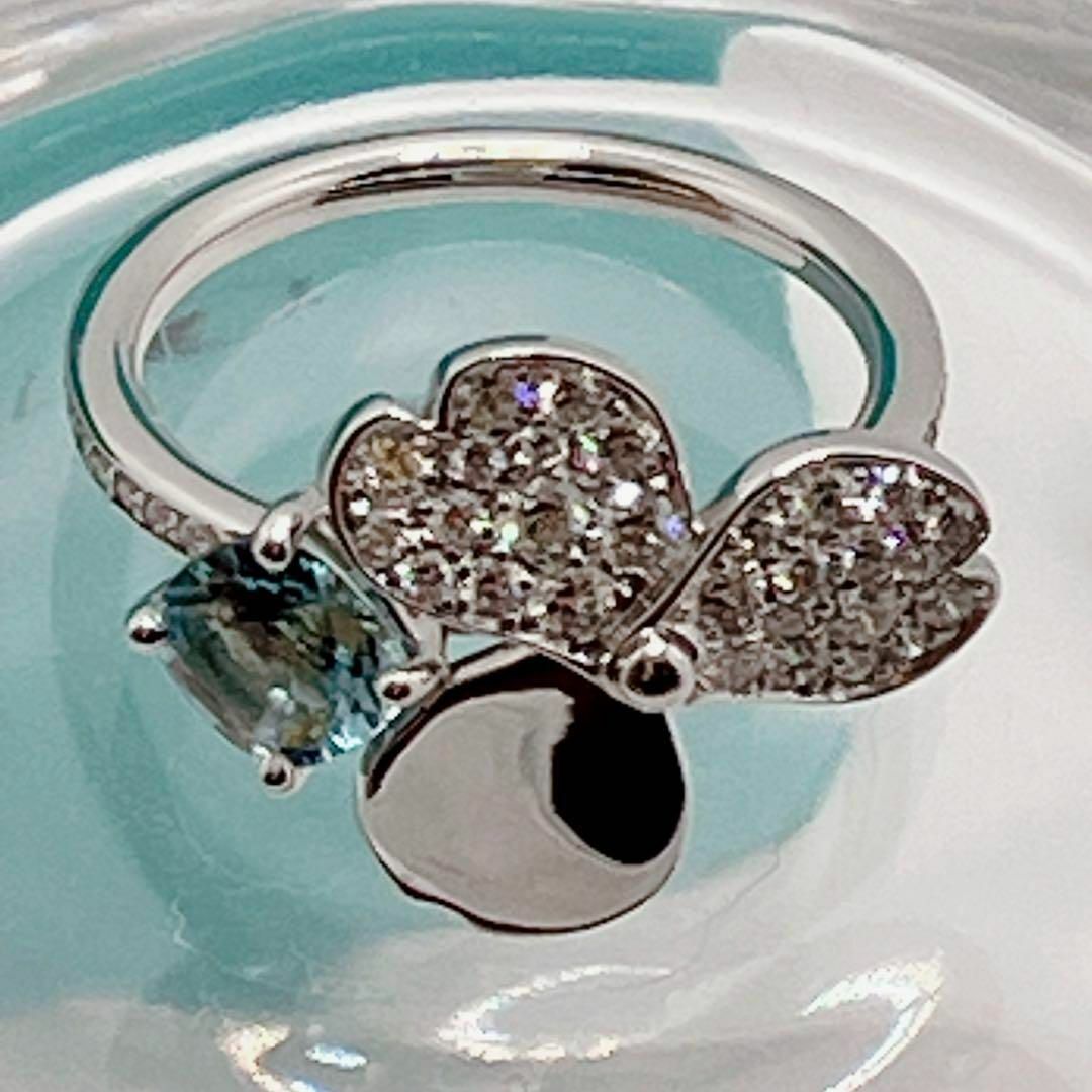 TIFFANY&Co. ティファニー ペーパーフラワー アクアマリン 4号
