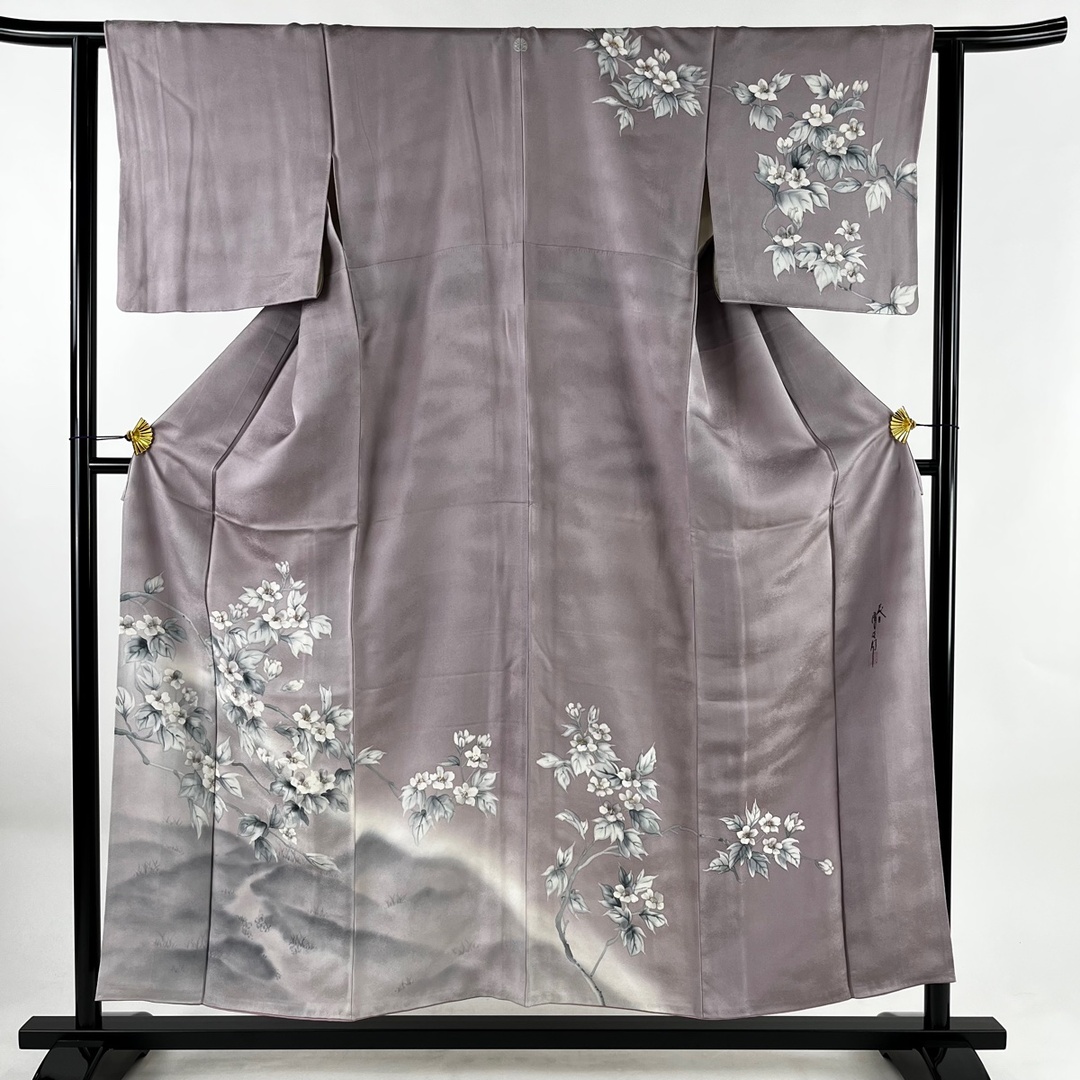 訪問着 身丈153.5cm 裄丈62cm 正絹 秀品 - 着物