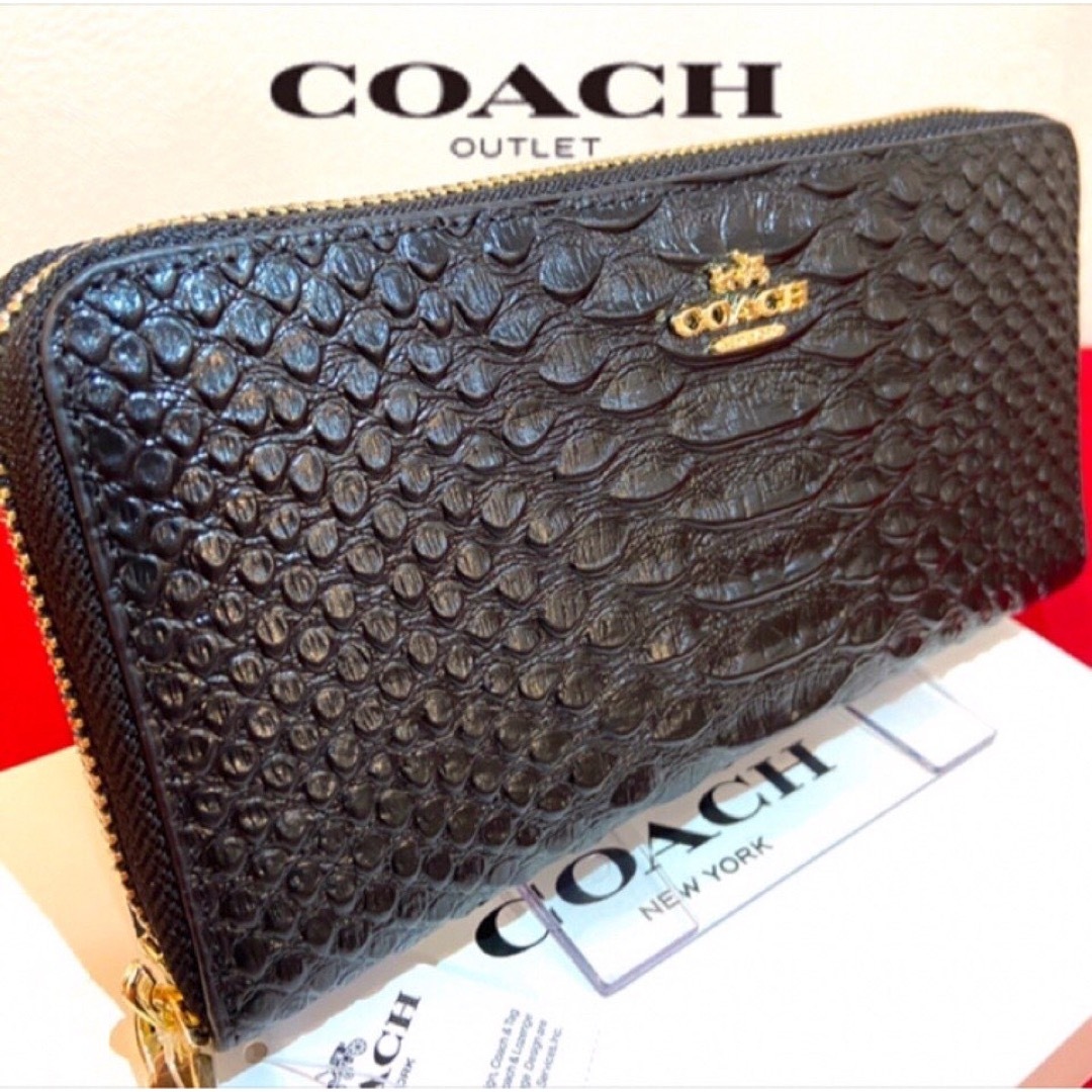 COACH(コーチ)の贈り物にも☆コーチ 財布 エンボスドスネーク 男女兼用 メンズのファッション小物(長財布)の商品写真