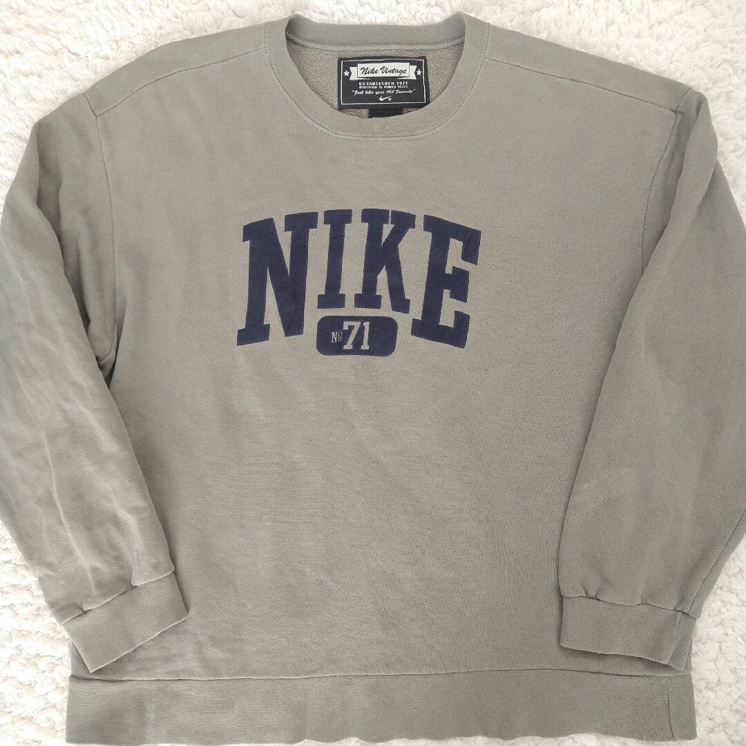 メンズ良品 NIKE VINTAGE 90年代 アースカラー スウェット Lサイズ