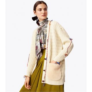 トリーバーチ(Tory Burch)のTory Burch Quincy Cardigan パッチワーク カーディガン(カーディガン)