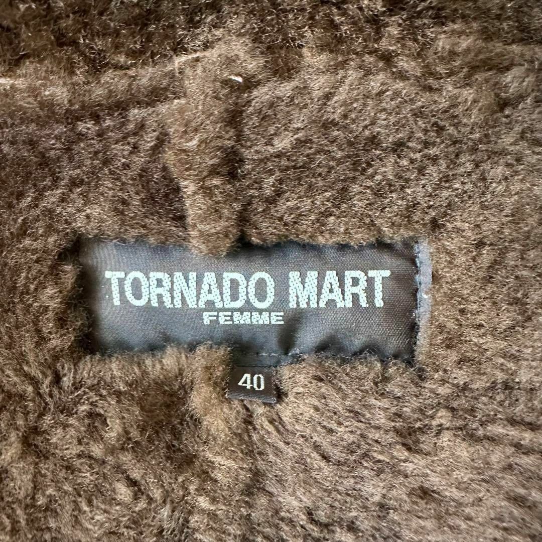 TORNADO MART 本革 羊革 ムートンジャケット 裏ボア ブラウン