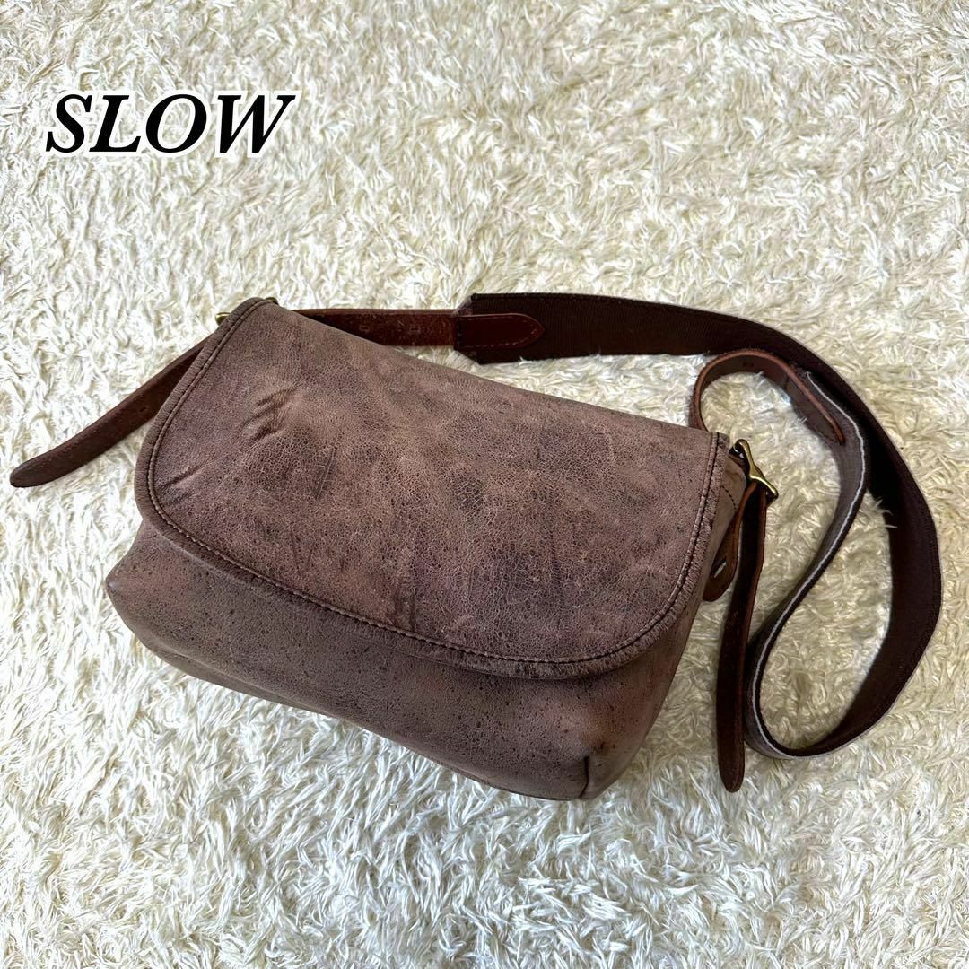 SLOW＆CO - SLOW スロウ クーズーレザー KUDU 本革 ショルダーバッグ