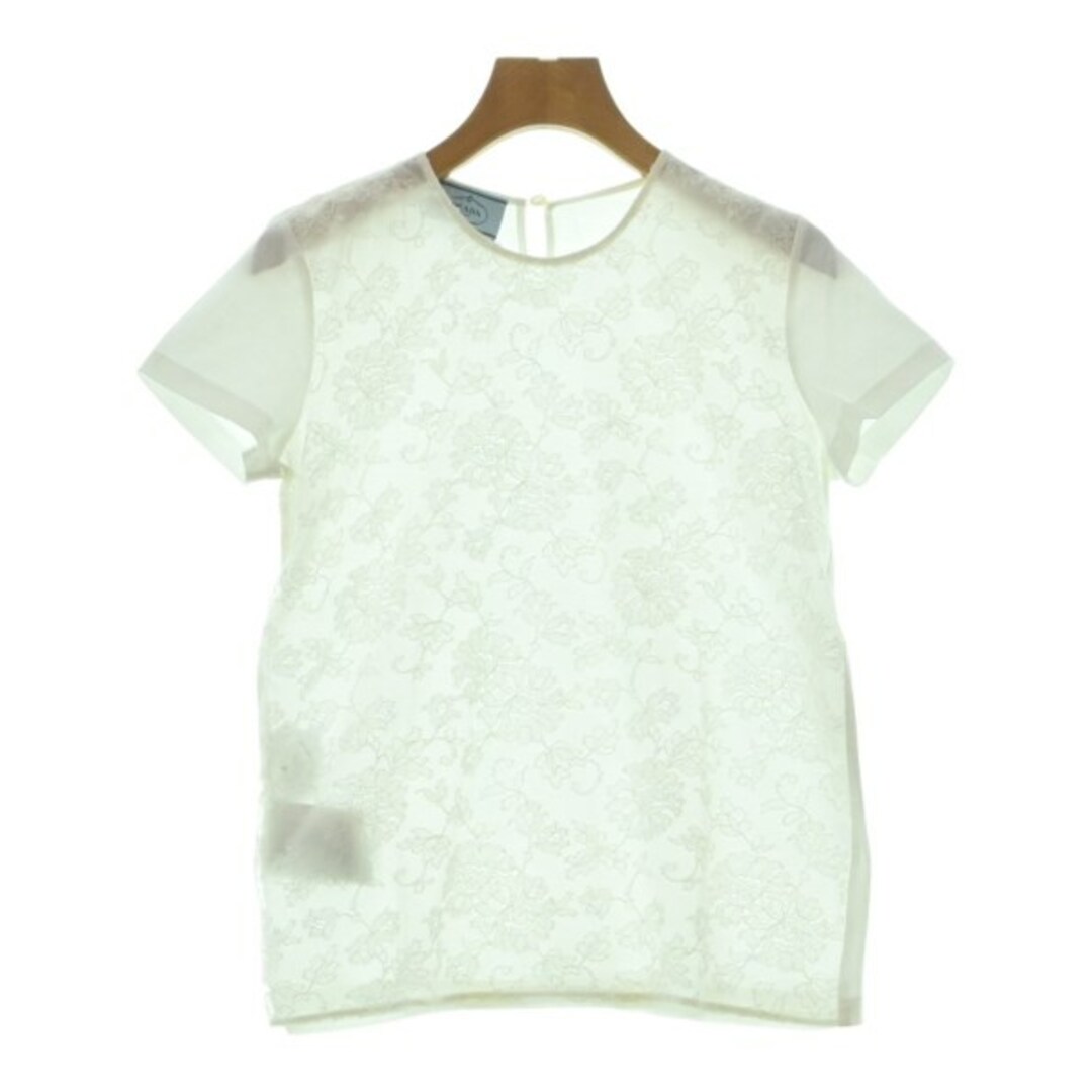 PRADA プラダ Tシャツ・カットソー XS 白(レース)