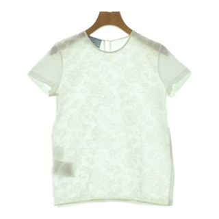 プラダ(PRADA)のPRADA プラダ Tシャツ・カットソー XS 白(レース) 【古着】【中古】(カットソー(半袖/袖なし))