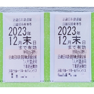 近鉄　株主優待　乗車券　2枚　チケット　鉄道　切符(鉄道乗車券)