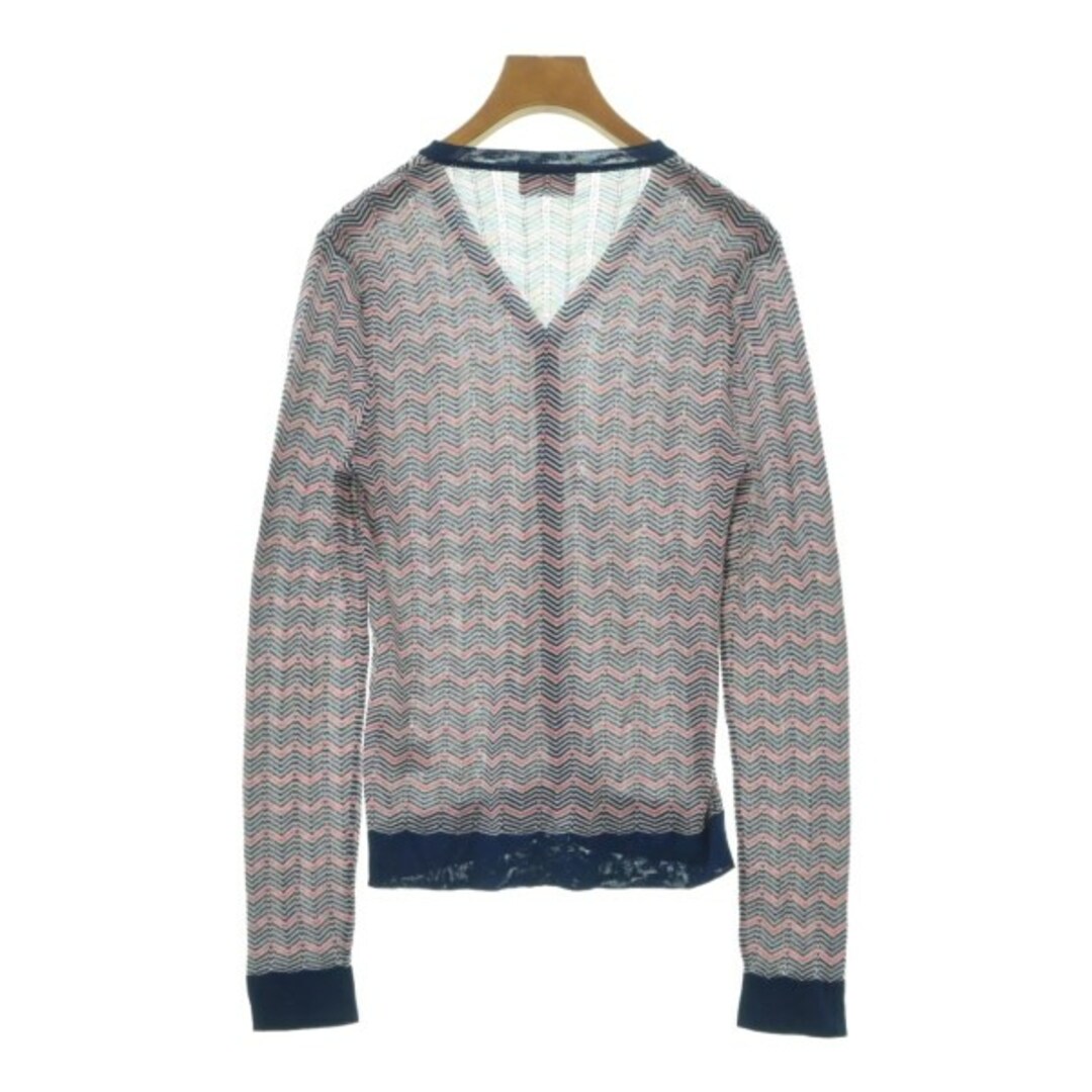MISSONI ミッソーニ カーディガン 40(M位) 紫xピンクx白(総柄) 【古着