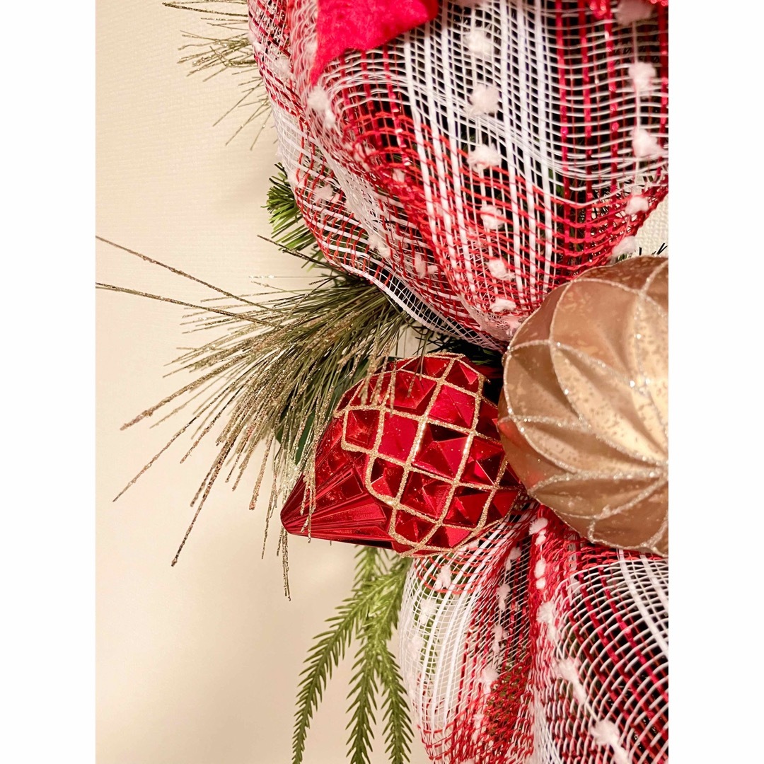 クリスマスリース 特大70cm ハンドメイドのフラワー/ガーデン(リース)の商品写真