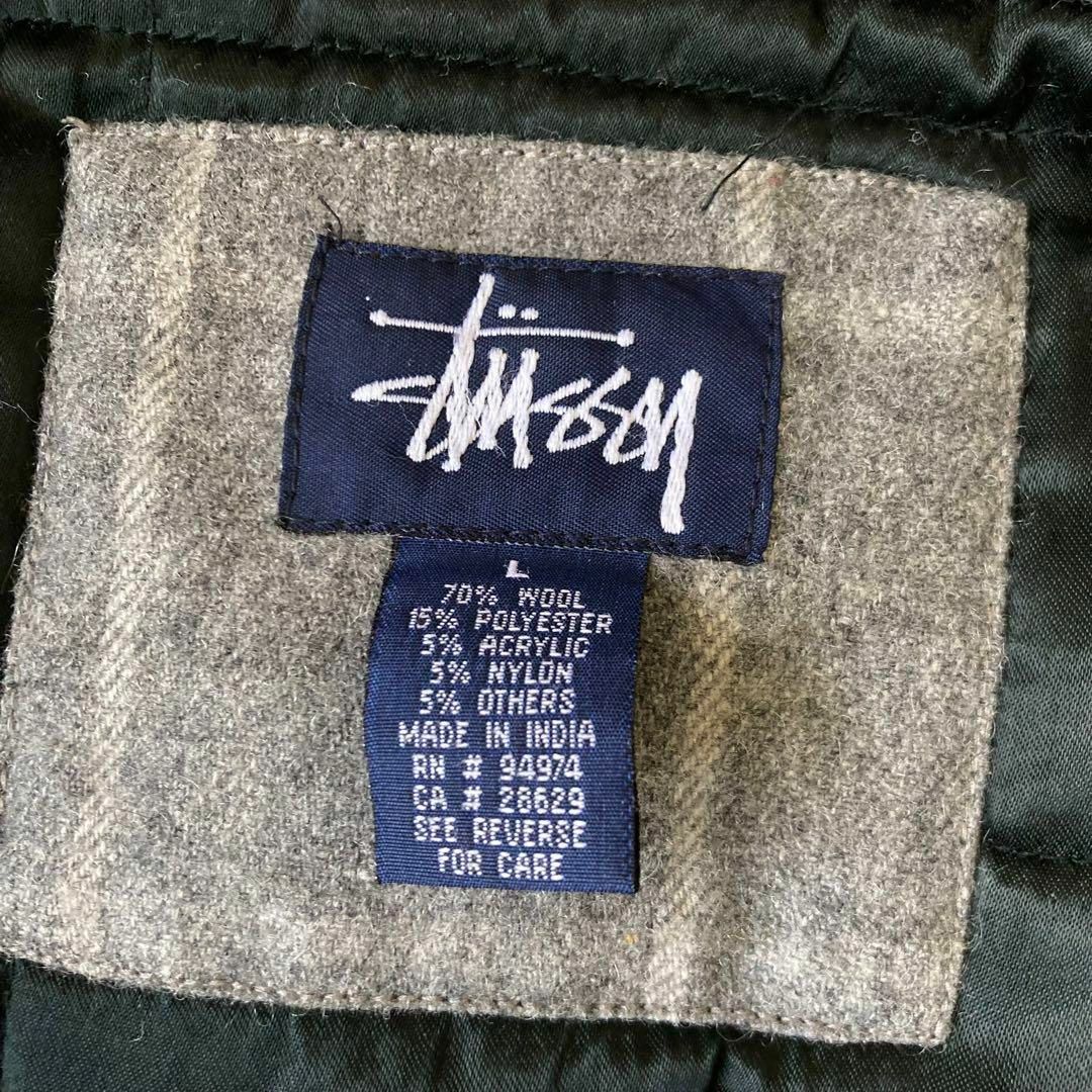 『レア』stussy ウール ジャケット old stussy 90s 紺タグ