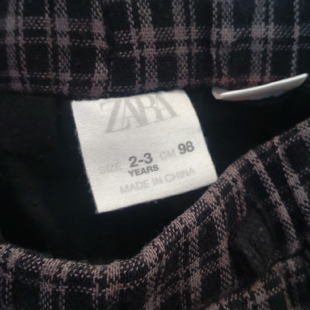 ZARA KIDS(ザラキッズ)のザラベビー　チェックパンツ キッズ/ベビー/マタニティのキッズ服男の子用(90cm~)(パンツ/スパッツ)の商品写真