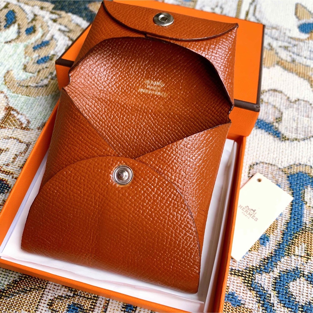 HERMES エルメス バスティア コインケース ブラウン