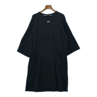 オフホワイト(OFF-WHITE)のOFF-WHITE オフホワイト ワンピース 44(L位) 黒 【古着】【中古】(ひざ丈ワンピース)