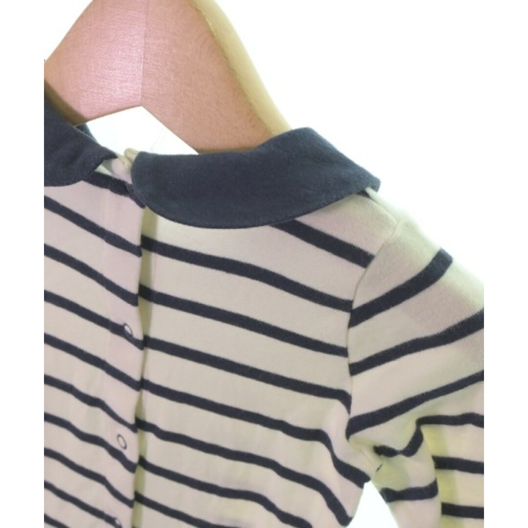 PETIT BATEAU(プチバトー)のPETIT BATEAU ワンピース（その他） 80 白x黒(ボーダー) 【古着】【中古】 キッズ/ベビー/マタニティのキッズ服女の子用(90cm~)(ワンピース)の商品写真