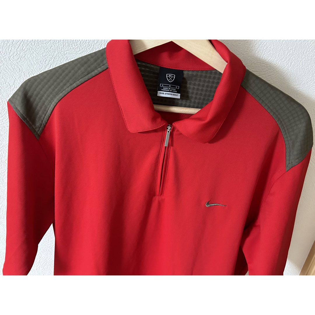 NIKE(ナイキ)のNIKE GOLF ナイキゴルフ ハーフジップシャツ メンズL【美品】 スポーツ/アウトドアのゴルフ(ウエア)の商品写真