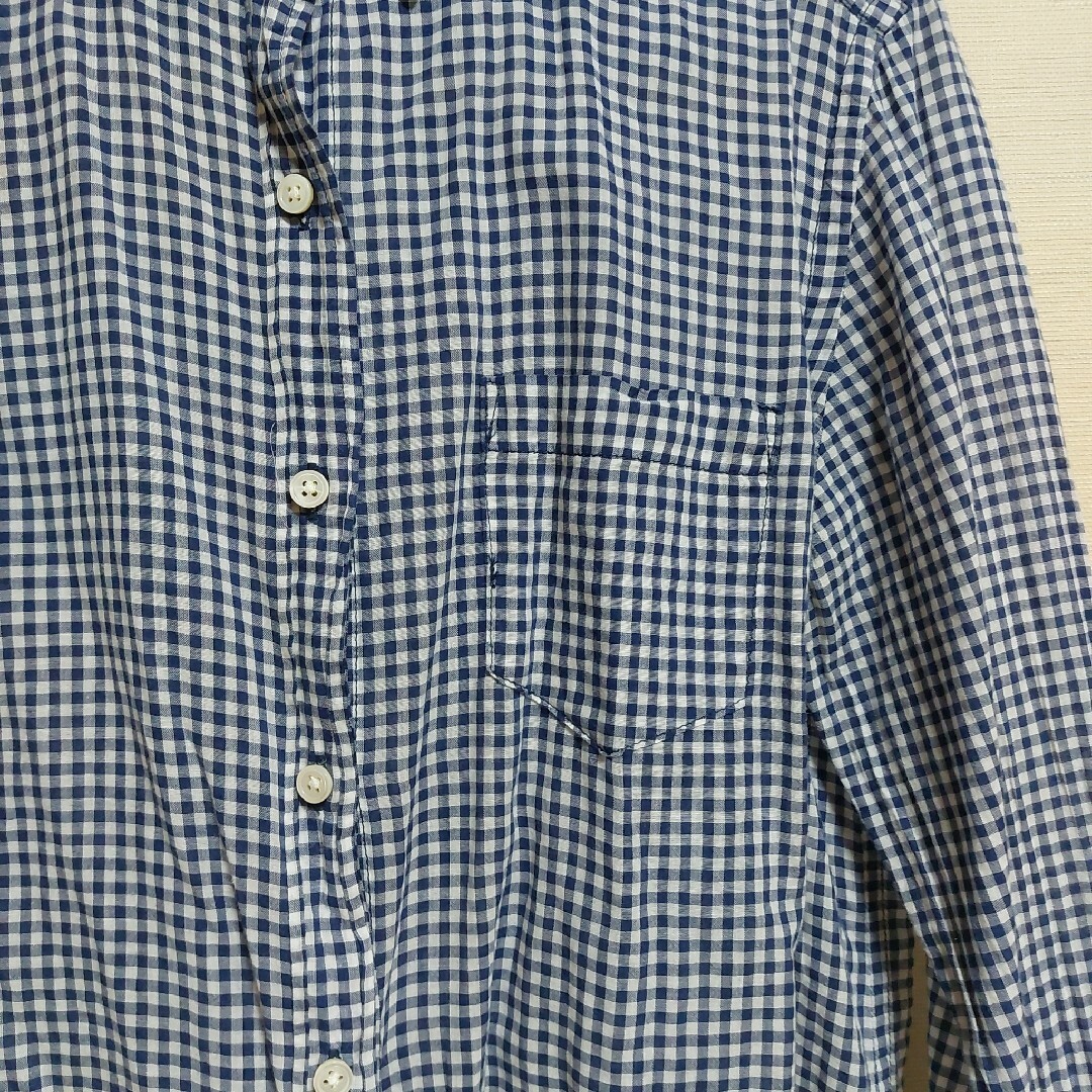 Spick & Span(スピックアンドスパン)のスピック&スパン　紺チェックシャツ レディースのトップス(シャツ/ブラウス(長袖/七分))の商品写真