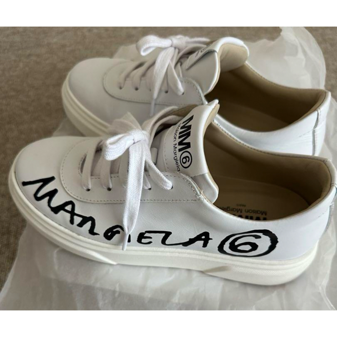 MM6 Maison Margiela Kids ローカット レザースニーカー