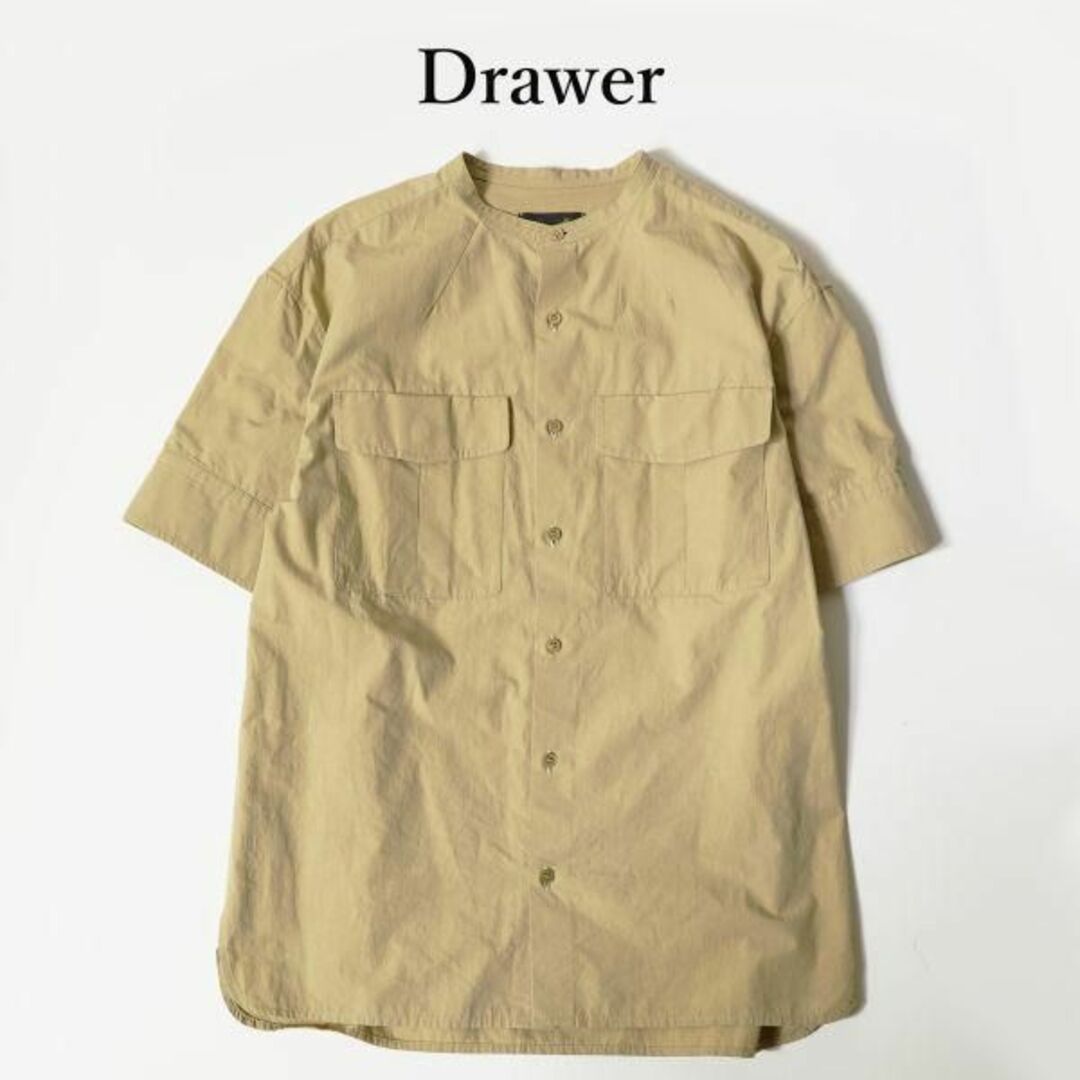 トップスドゥロワー Drawer シャツ ベージュ コットンサファリシャツ サイズ36